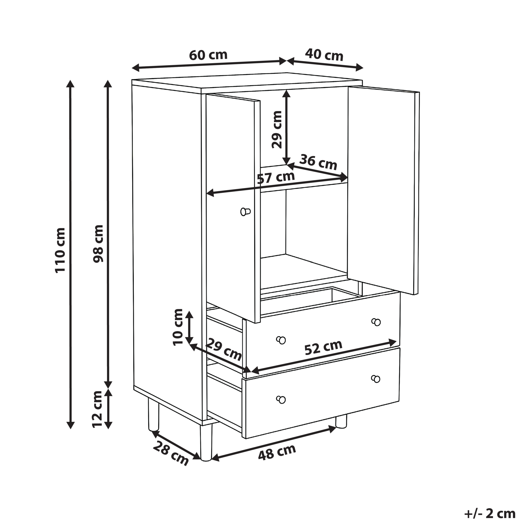 Beliani - RONGE - Kast - Lichtbruin - MDF