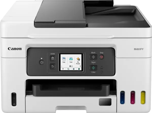 Canon MAXIFY GX4050 - Multifunktionsprinter - farve - blækprinter - kan genopfyldes - Legal (216 x 356 mm) (original) - A4/Legal (medie) - op til 18 ipm (udskriver) - 350 ark - 33.6 Kbps - USB 2.0, Wi-Fi(ac), LAN