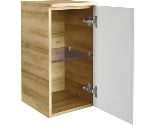 Onderkast FACKELMANN Milano knoestig eiken wit 30 cm breed