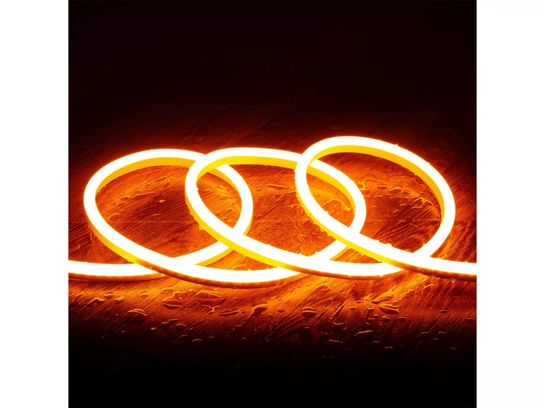 Bobine Ruban Néon LED Dimmable 220V SFLEX8 50 Mètres IP65 Coupe à chaque 100 cm Orange