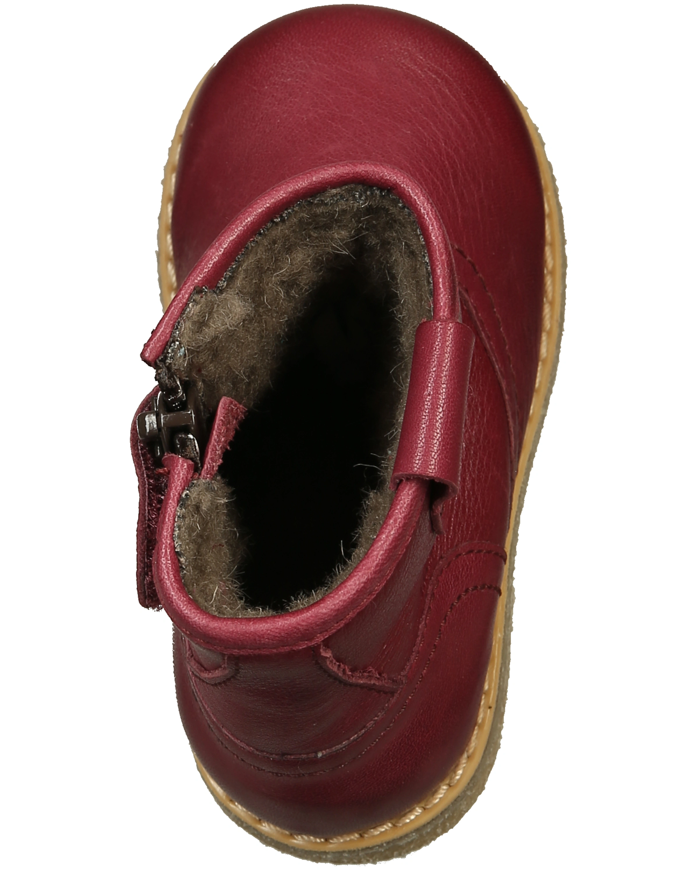 Leder-Stiefel COPER WINTER gefüttert in bordeaux