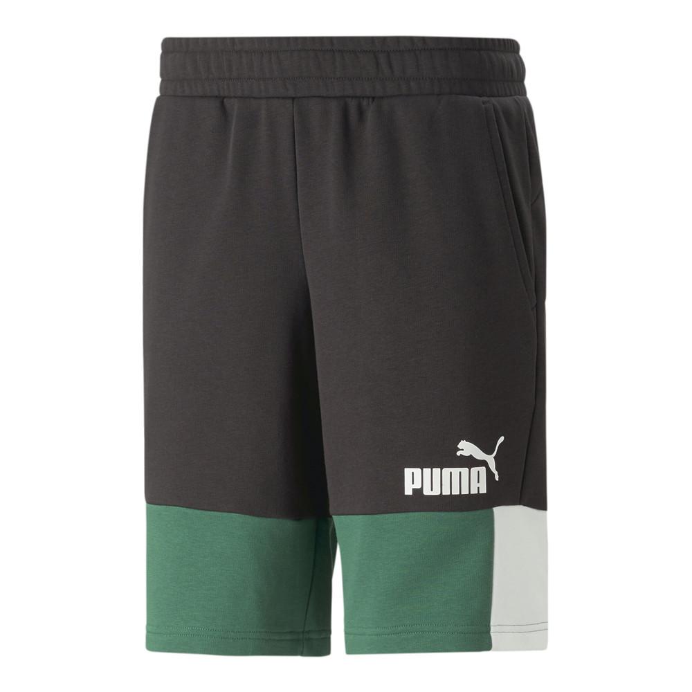 Puma Short Noir/Vert Homme Puma Ess Block