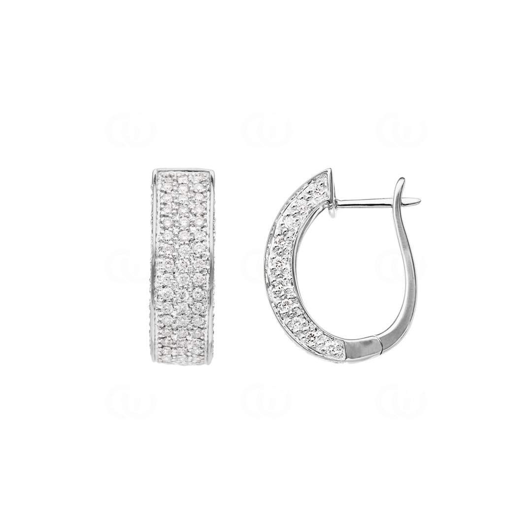 1.65 Karat Diamant-Kreolen 750/18 K Weissgold