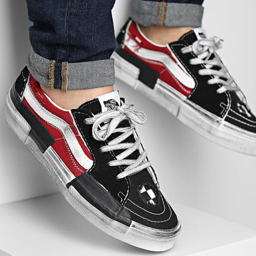 Baskets Sk8 Low Reconstruct 9QS4581 Stressed Check Black Red
