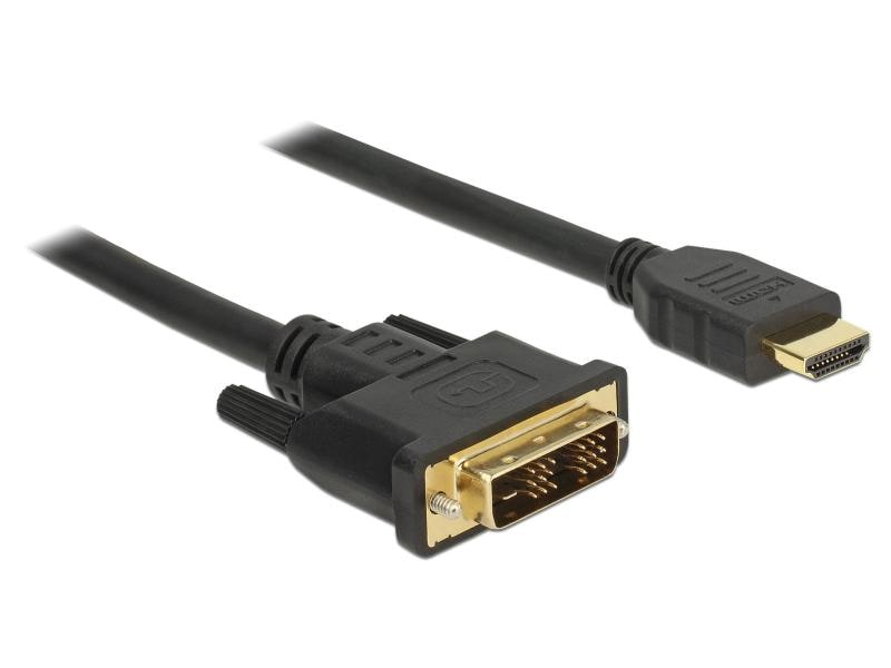 Delock Kabel DVI-D – HDMI Typ A, 1 m DVI-D - HDMI, 1 m Video-Kabel