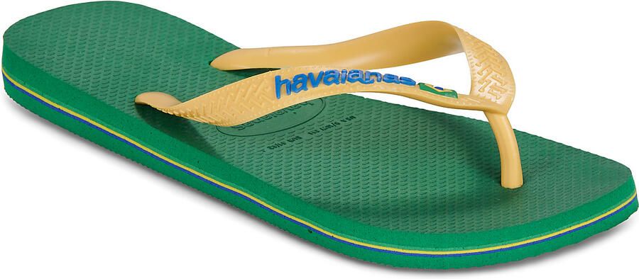 Havaianas HAV. BRASIL LOGO Groen Geel Unisex Slippers Groen Geel