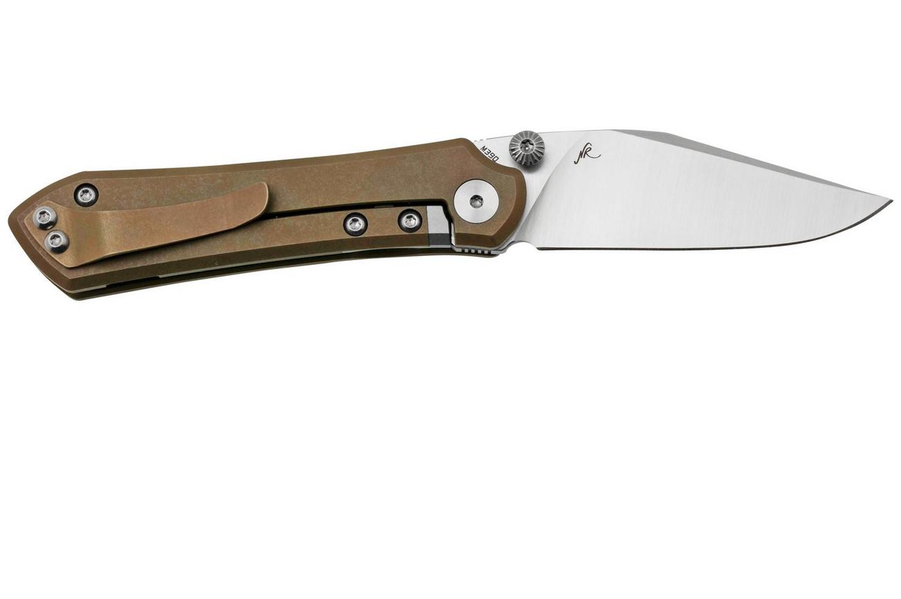 Bestech Icarus BT2302F Satin M390 Bronze stonewashed Titanium, zakmes