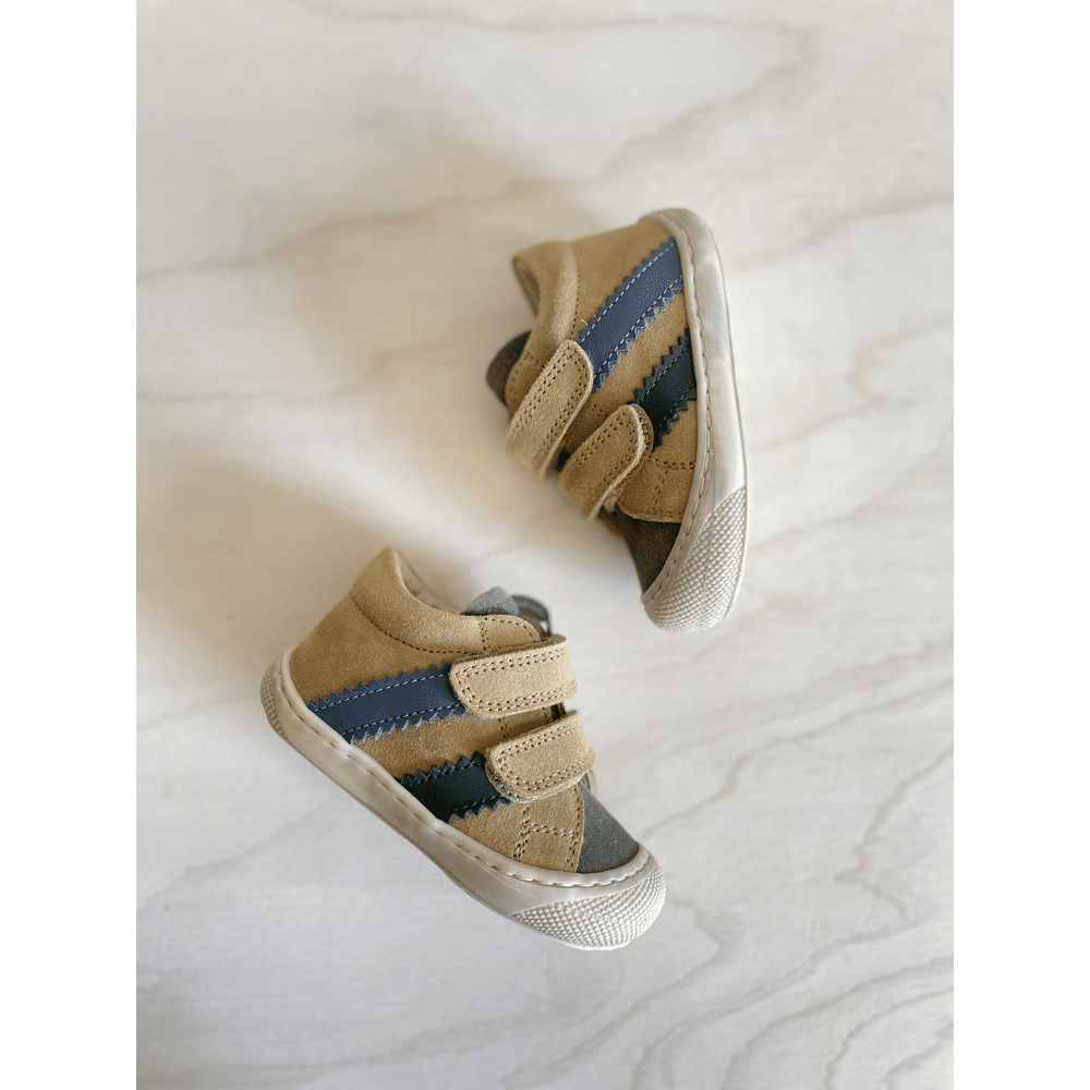 Naturino - PrÃ©stapper - Suede Sand Olive Green Bottle Celeste