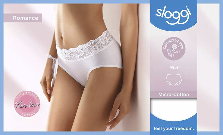 Sloggi sloggi Romance Midi 0003-white