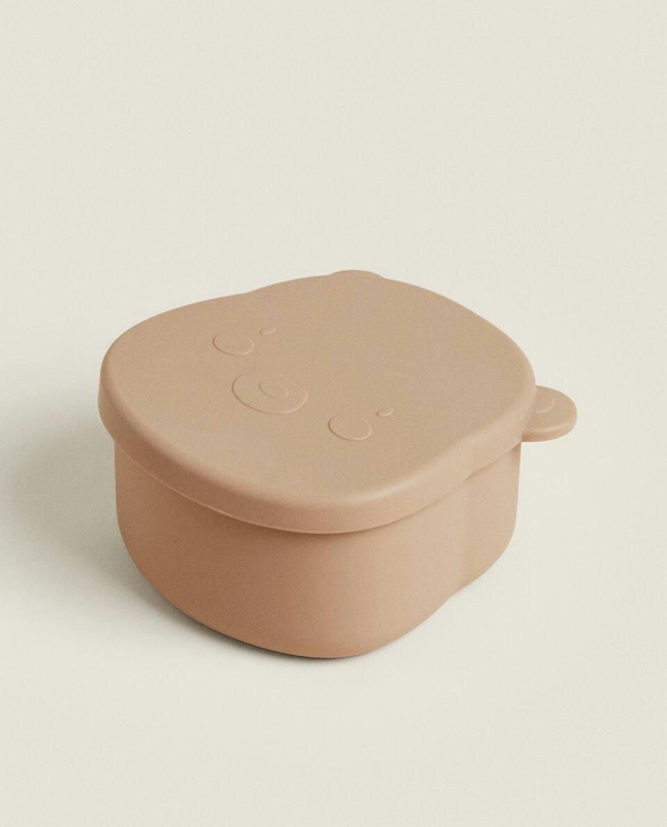 RECIPIENTE DE SILICONE PARA ALIMENTOS EM FORMATO DE URSO