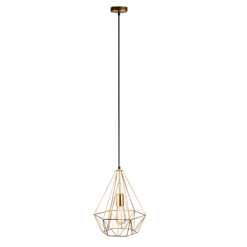 Industriële hanglamp goud draad - Carcass