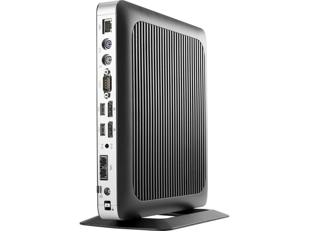 HP t630 - Tynd klient - tower - 1 x GX-420GI op til 2.2 GHz - RAM 4 GB - flash 8 GB - Radeon R7E - Gigabit Ethernet - HP ThinPro - skærm: ingen - tastatur: dansk - TAA-kompatibel