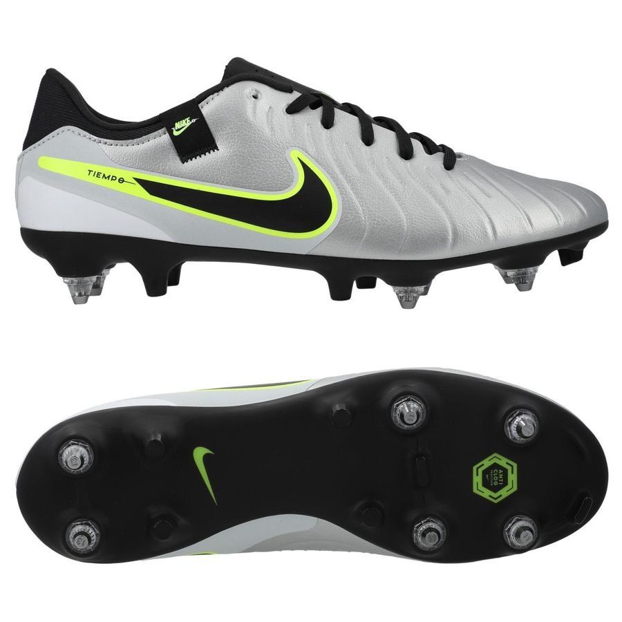 Nike Tiempo Legend 10 Academy SG-PRO Anti-Clog Mad Voltage - Argenté/Noir/Jaune Fluo