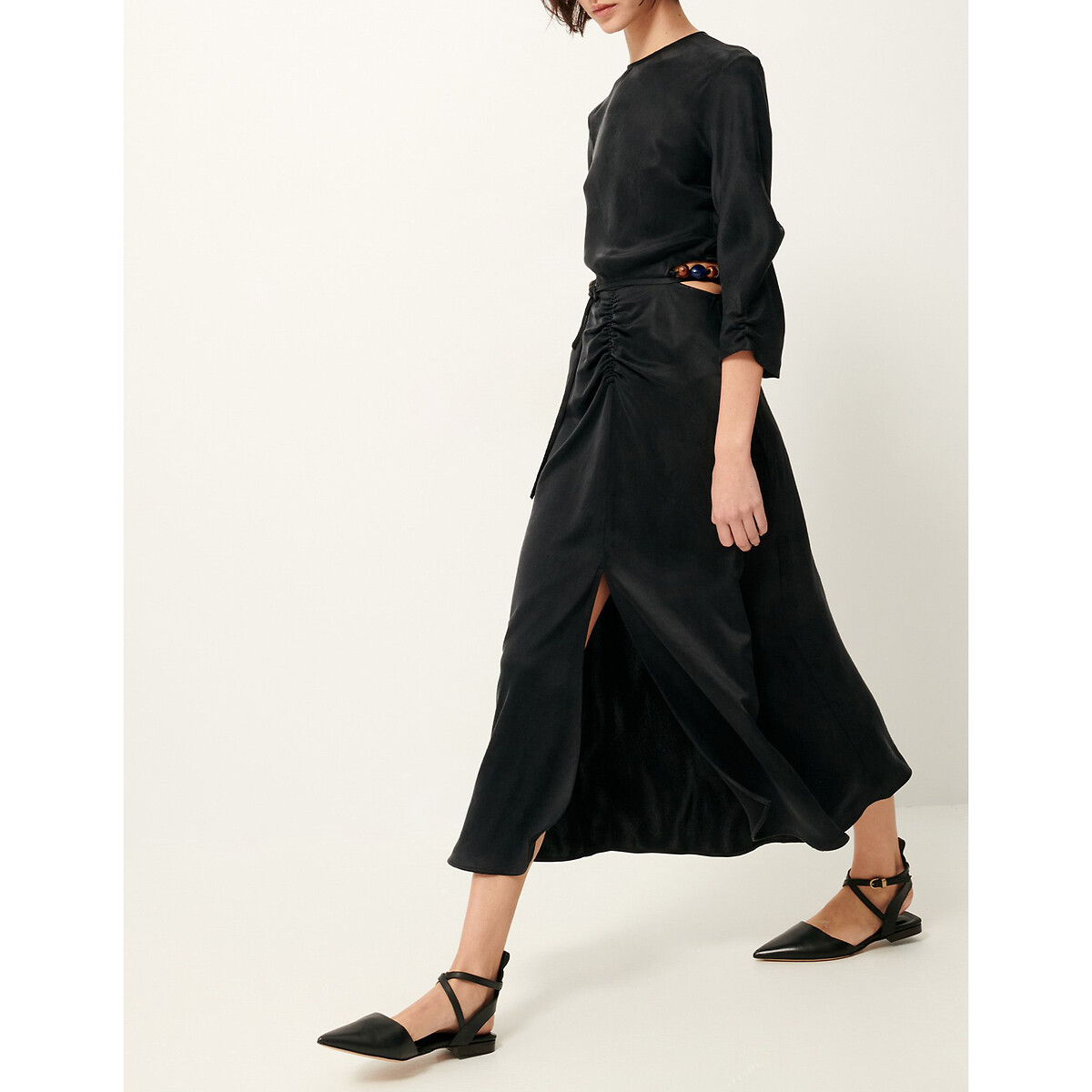 SESSUN<br>Vestido midi de veludo