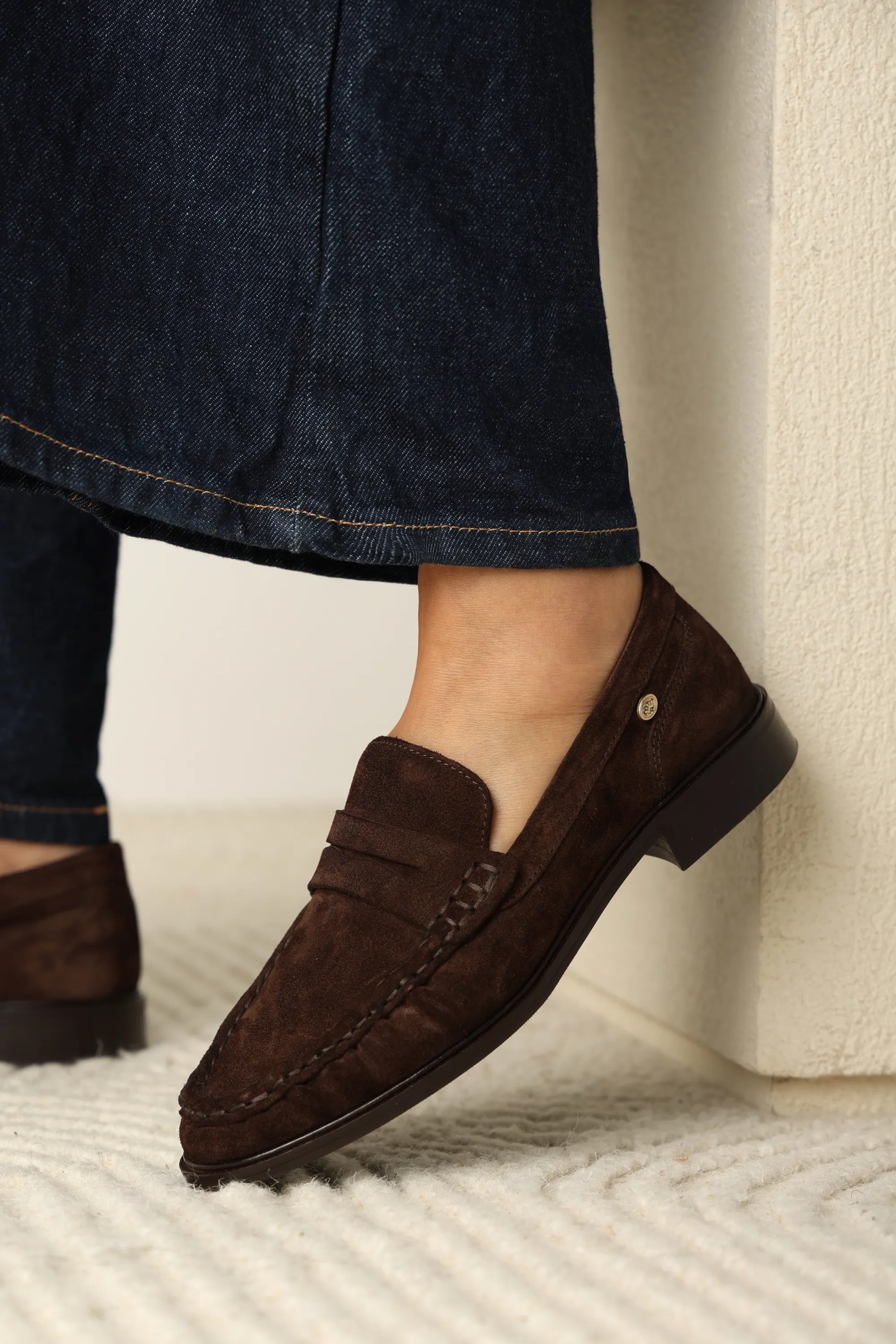 BODIL BEAU Loafer suede Dark Brown