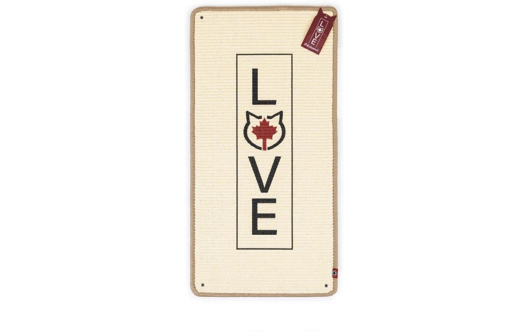 Kratzteppich + Wandbefestigung Beige, 80 x 40 cmStylischer Kratzteppich für Katzen