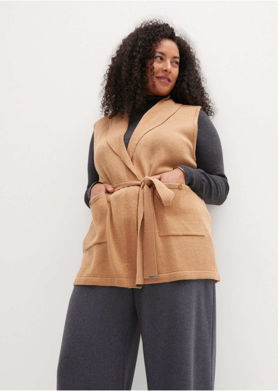 Gilet sans manches en maille