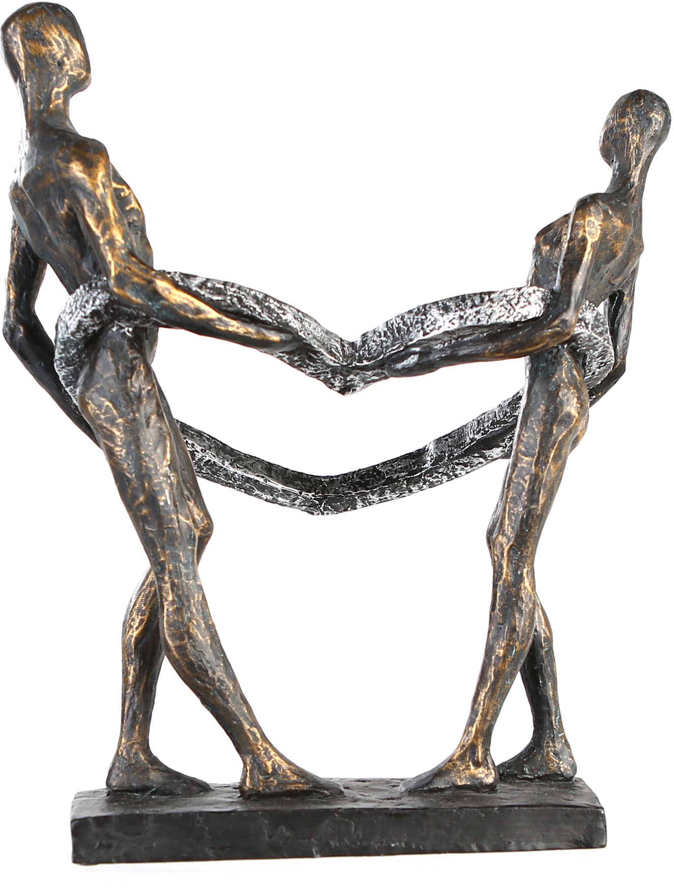 Casablanca by Gilde Dekofigur »Skulptur Connected« Dekoobjekt, Höhe 31 cm, mit Spruchanhänger, Wohnzimmer