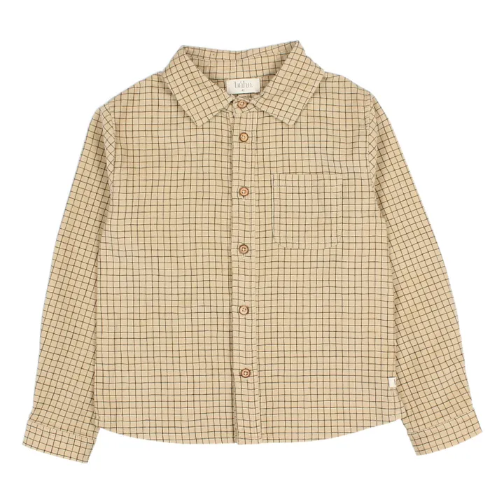 Búho Chemise Velours Milleraies à Carreaux | Sable