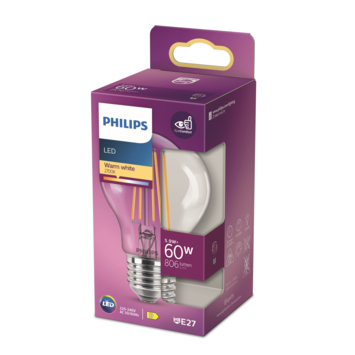 Philips LED peer E27 5,9 W filament helder niet dimbaar