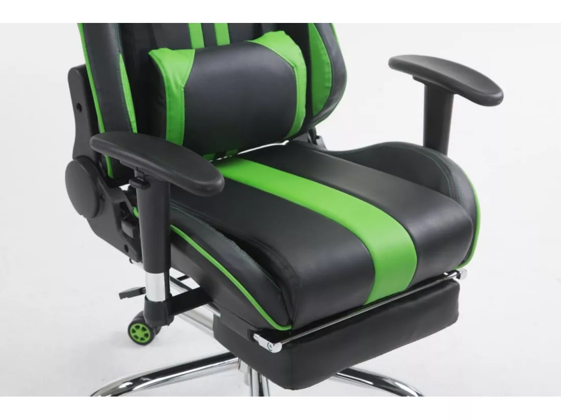 Chaise de bureau - Similicuir - Noir / Vert - Limit