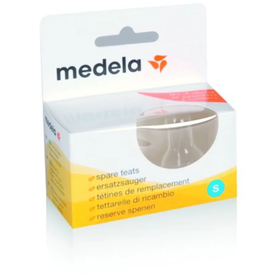 medela Ersatzsauger S für Muttermilchflaschen, Langsamer Fluss 2 Stück