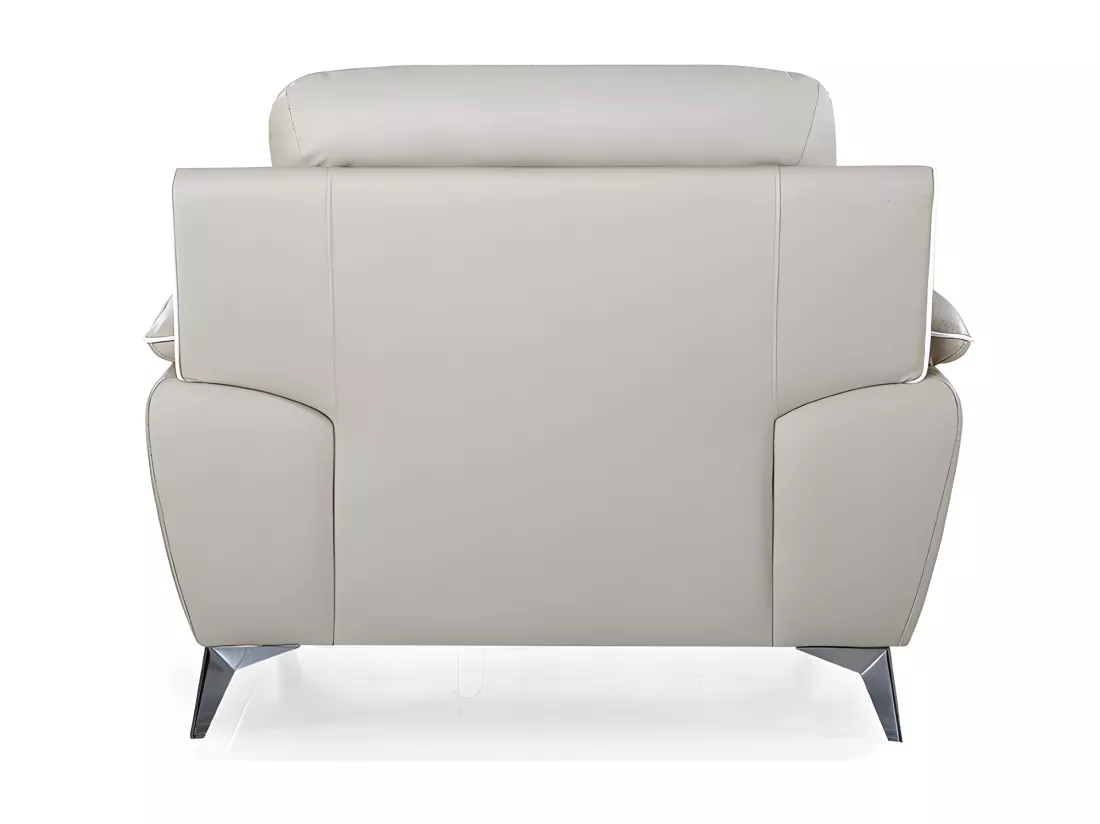 Fauteuil cuir Design MAEL Beige