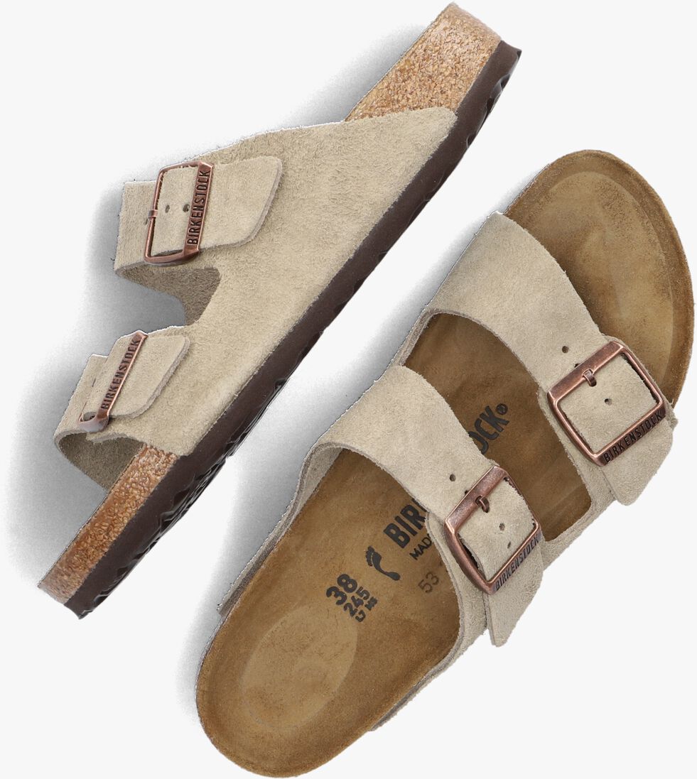 taupe birkenstock slippers arizona dames