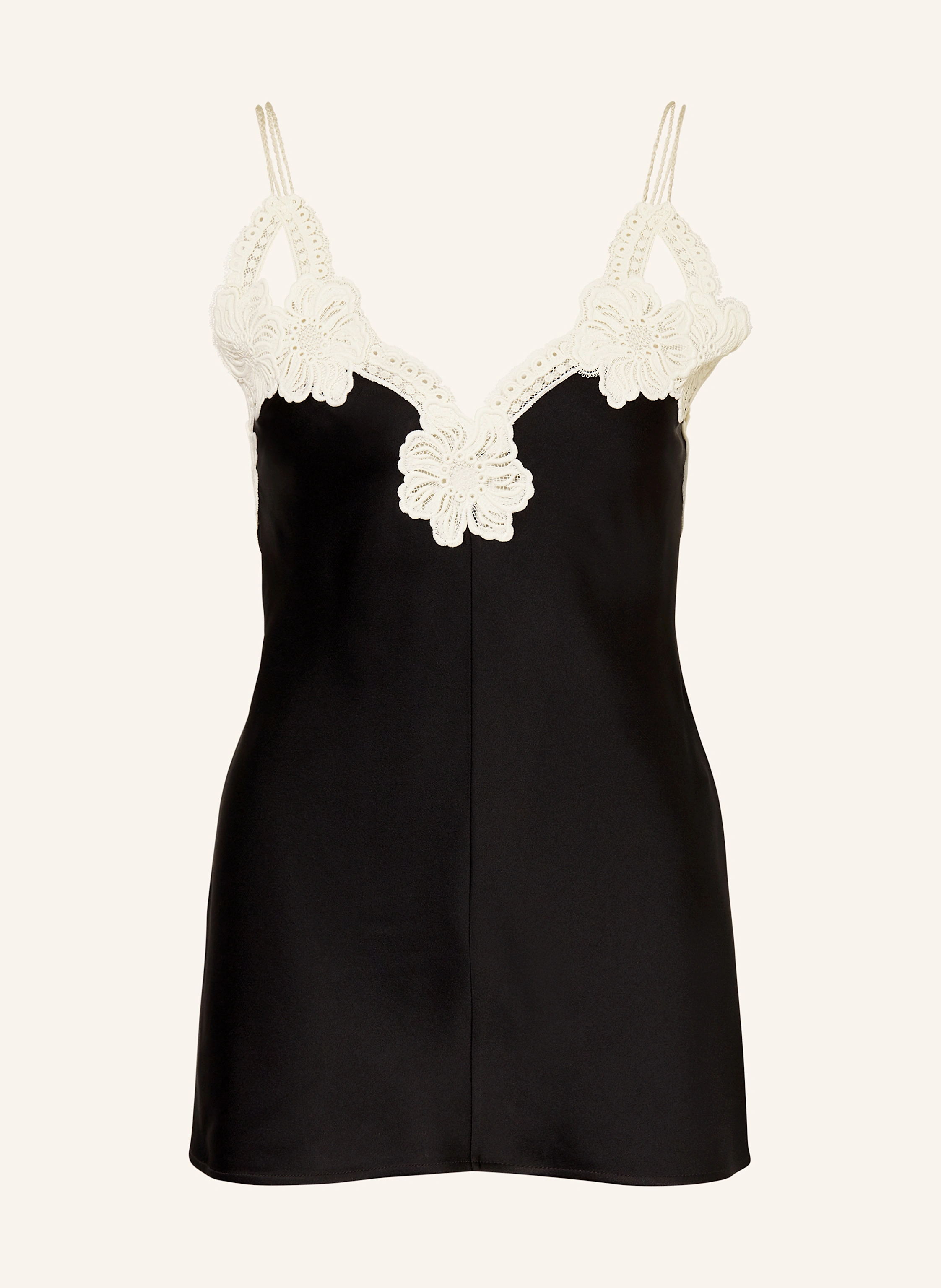 JIL SANDER Satintop 107 mit Spitze