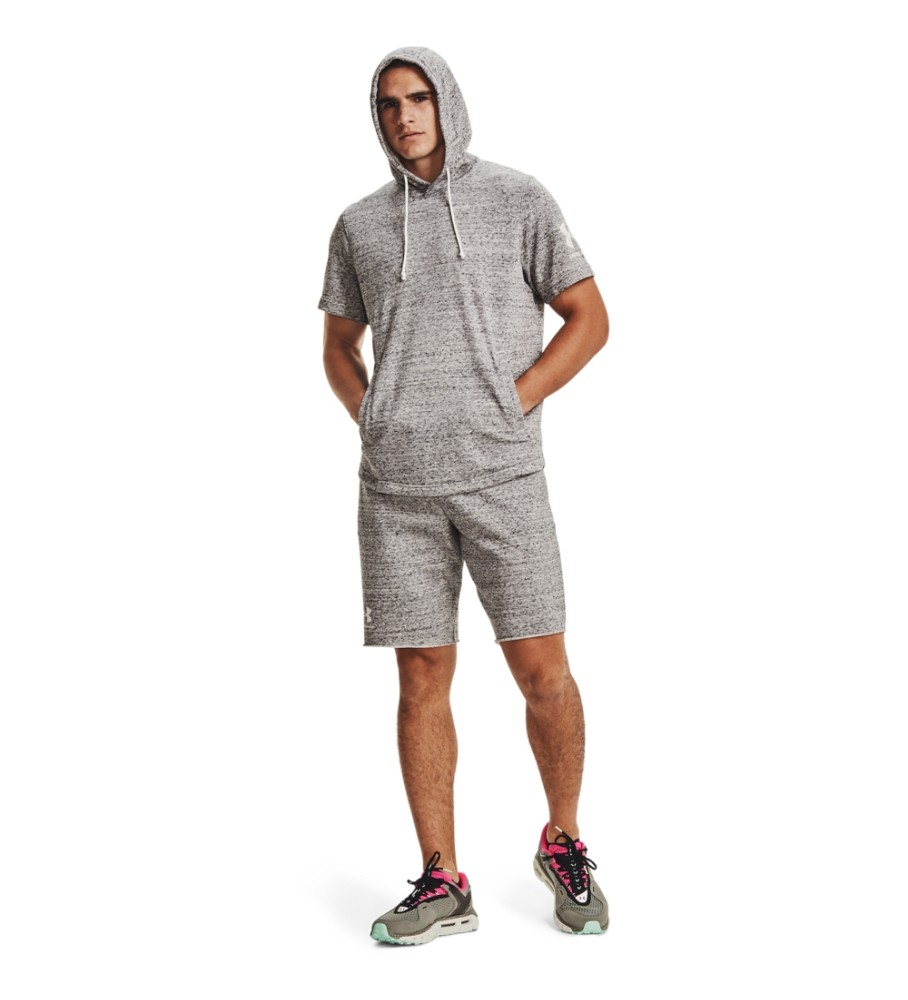 Calções Under Armour UA Rival Terry Cinza Claro