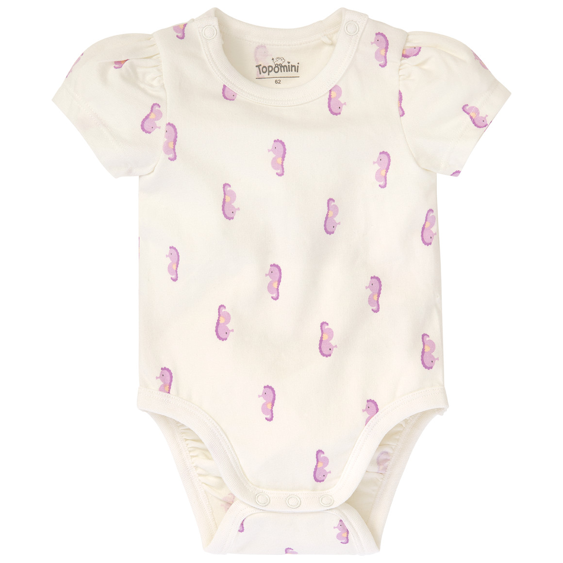 Topomini Baby Strampler und Kurzarmbody im Set hellorange / weiss