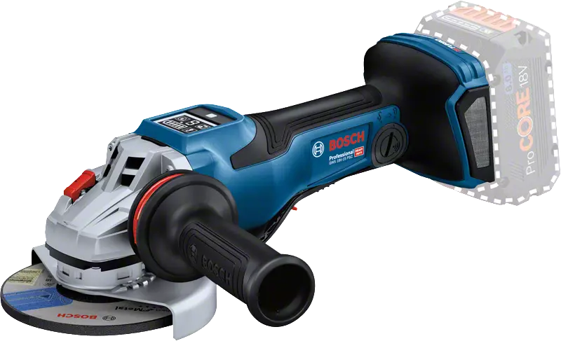 BOSCH COMBI-KIT 4 18V TOOLS: GSR 18V-90C + GWS 18V-15 PSC + GKM 18V-50 + GGS 18V-23 PLC + 1 4.0 AH BATTERY (PROCORE) + 2 5.5 AH BATTERIES (PROCORE) + GAL 1880CV (L) PROFESSIONAL