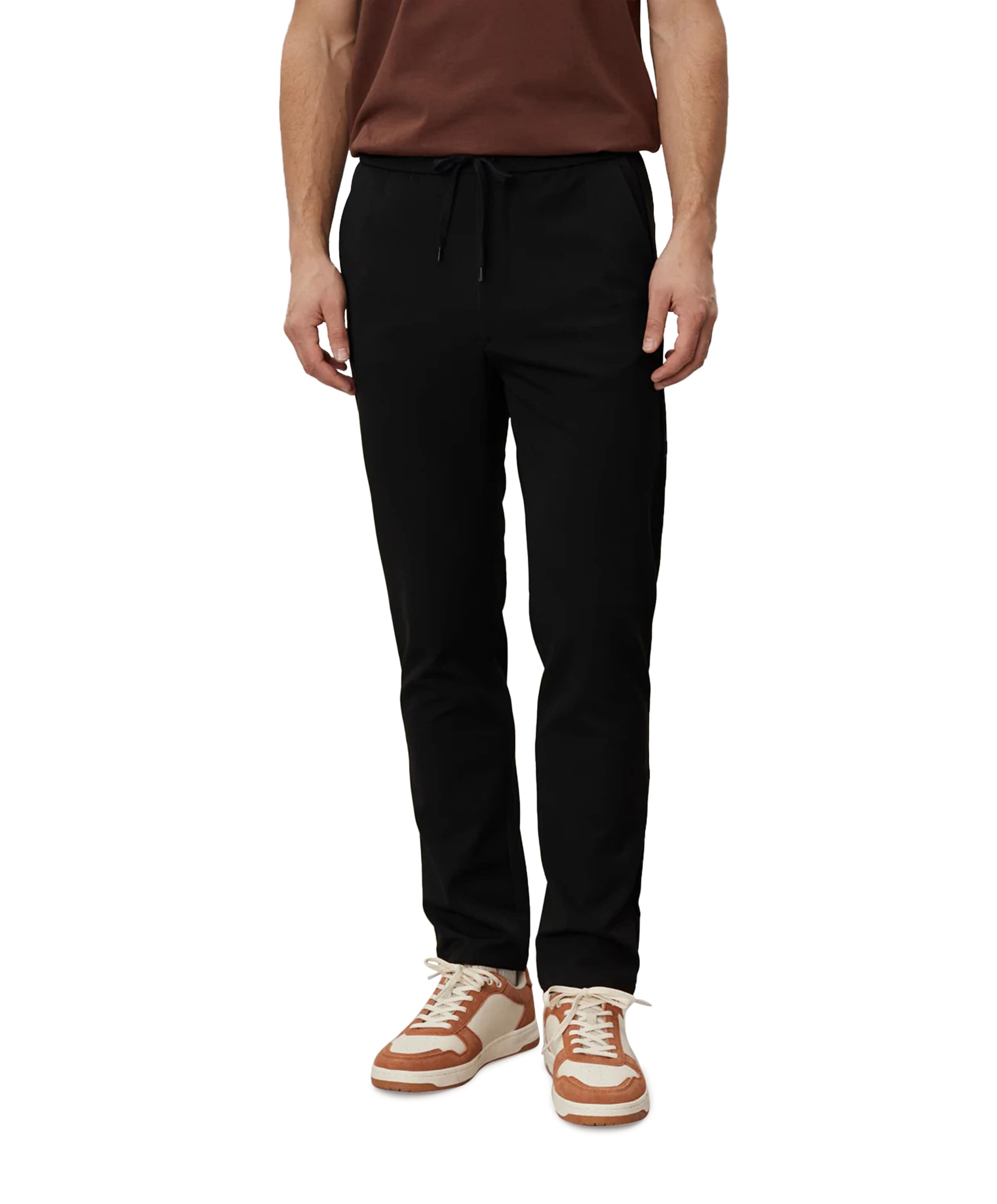 Les Deux Como Tapered Drawstring Pants heren broek zwart