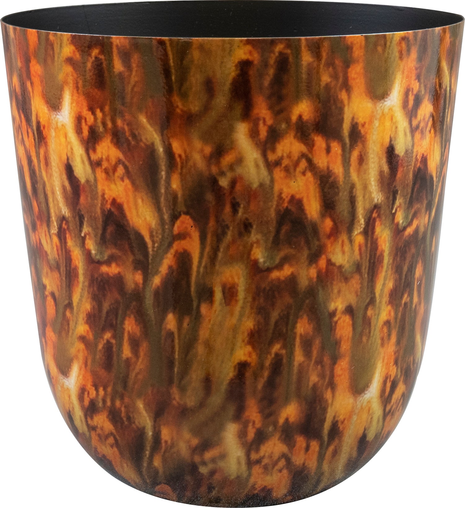 TS bloempot Mayk oranje / bruin D 18 H 19 cm