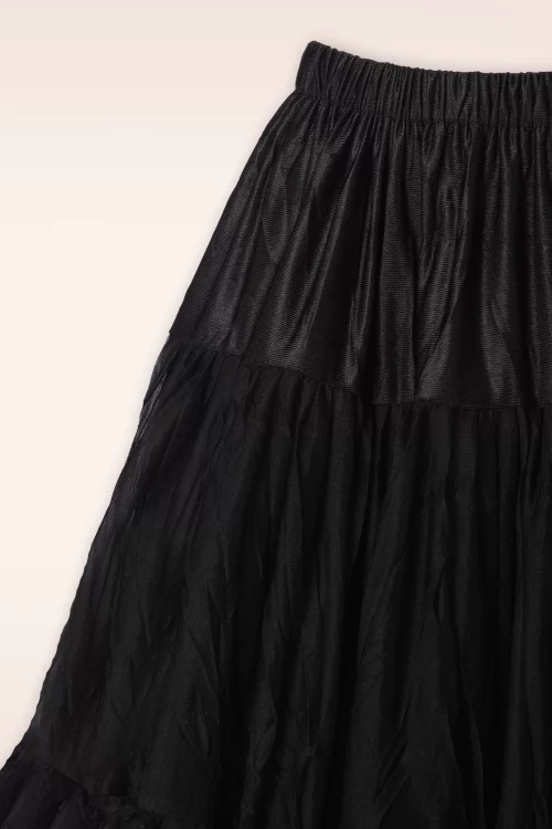 Banned Retro Queen Size Lola Lifeforms petticoat in zwart