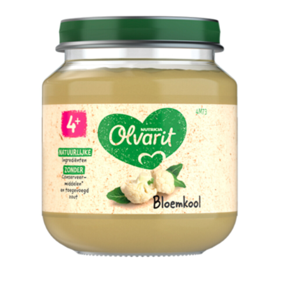 6x Olvarit 1e Groentehapje 4m Bloemkool125 gr
