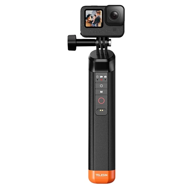 (15m) Unterwasser Bluetooth Fernbedienung Schwimmgriff / Halterung für GoPro Hero 12 / 11 / 10 / 9 / 8 - Schwarz / Orange