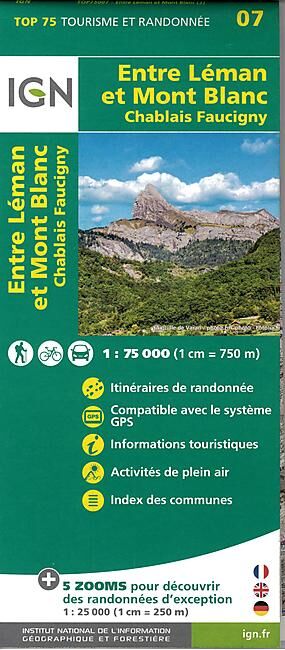 IGN - TOP 75 ENTRE LEMAN ET MONT BLANC