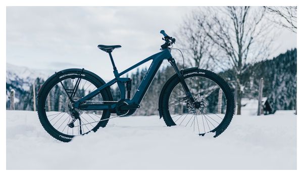 VTT Électrique Tout-Suspendu Cube Stereo Hybrid One44 Pro 800 Allroad Shimano Cues 11V 800 Wh 29'' Bleu Gris Ink 2025