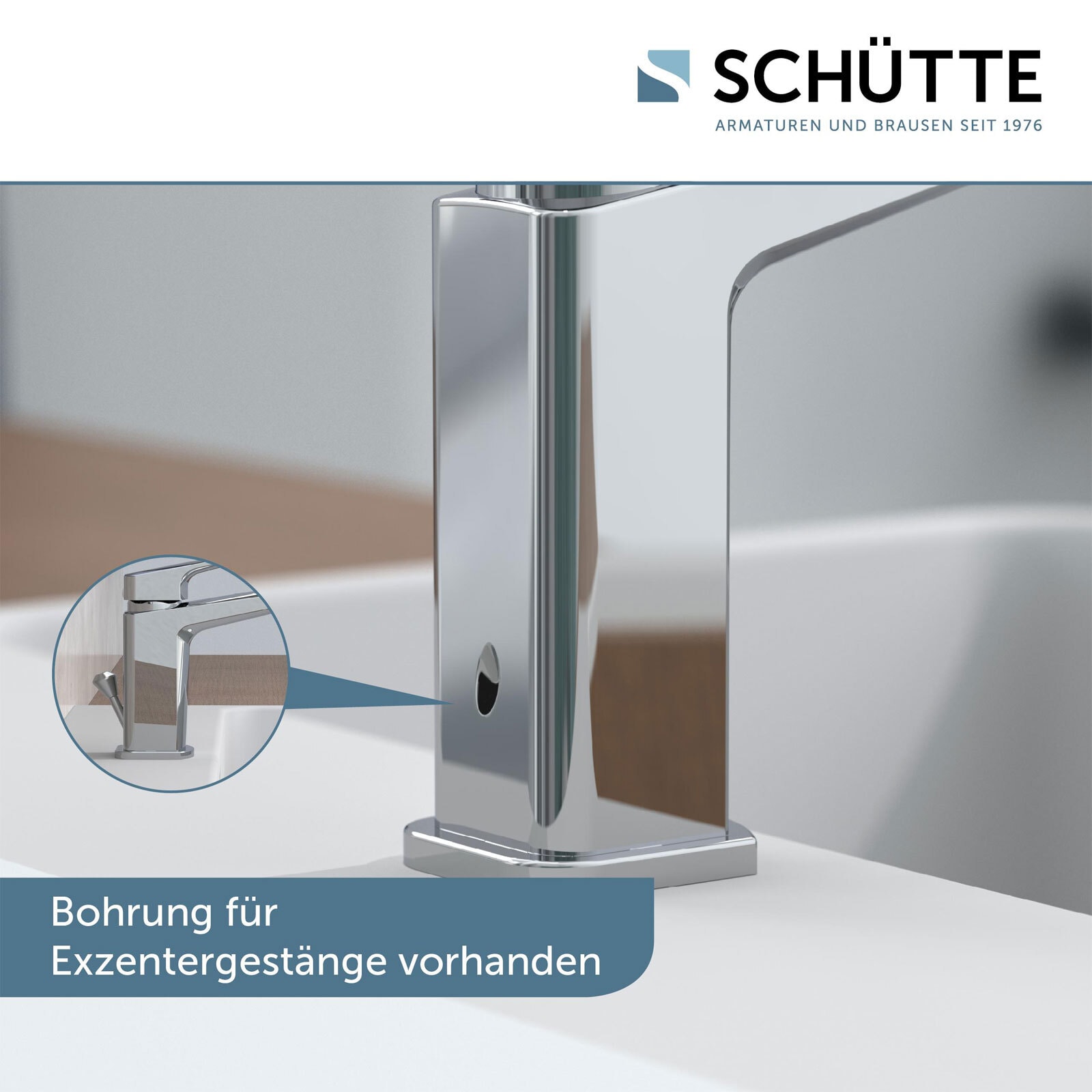 Waschtischarmatur aus Chrom