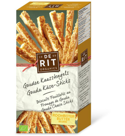 De Rit Goudse kaasstengels bio (100 gr)