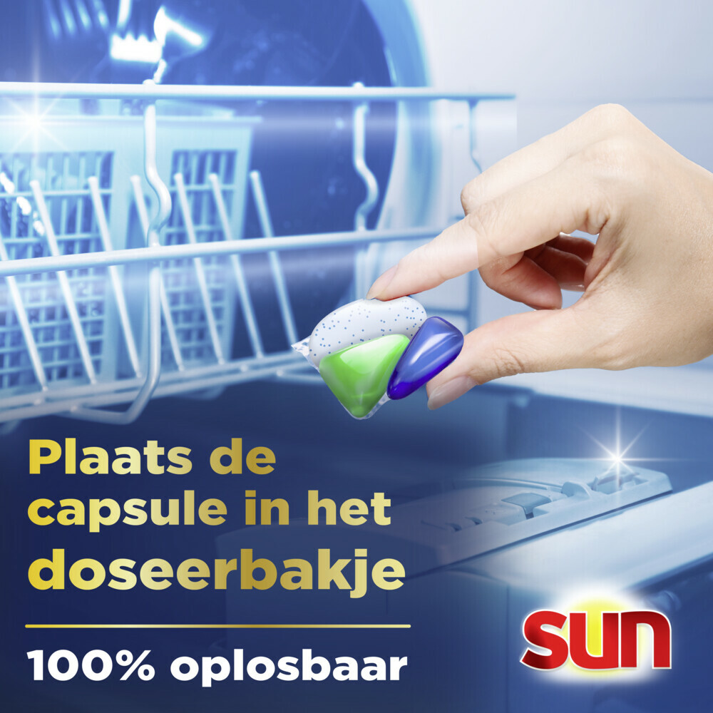 6x Sun Brilliant Shine+ All-in 1 Vaatwascapsules34 stuks
