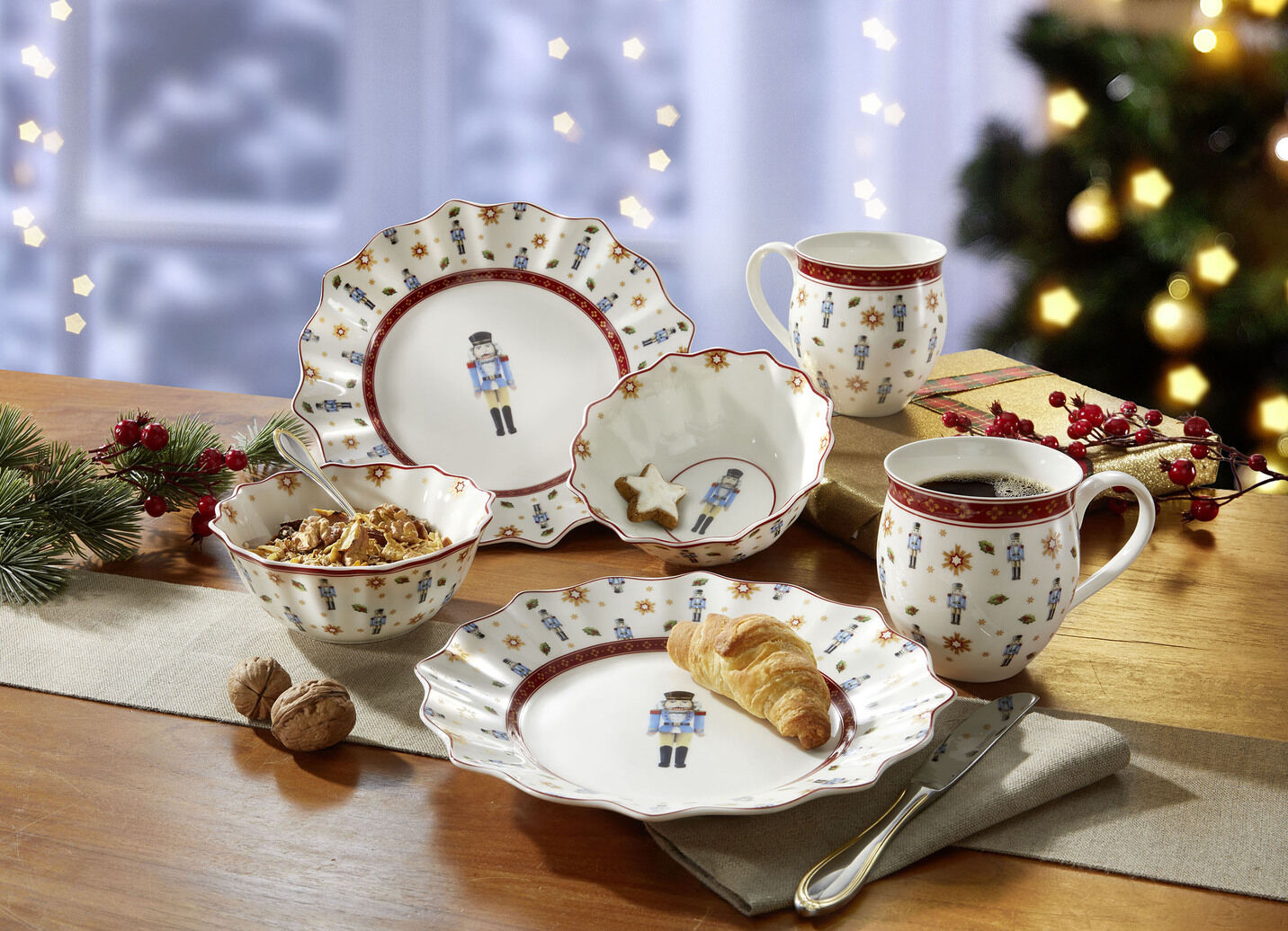 Frühstücks-Set Nussknacker, 6-teilig