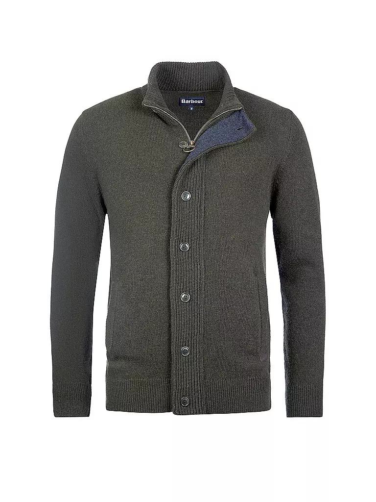 BARBOUR Strickjacke ESSENTIAL olive