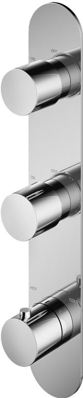 Hotbath - Buddy - Douchethermostaat - Chroom - Inbouw - 2 Stopkranen