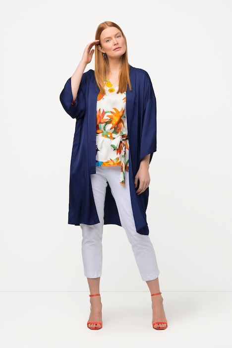 Kimono, Schalkragen, weite 3/4-Ärmel
