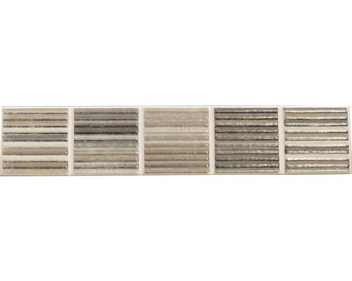 Keramische rand grijs 5x25 cm