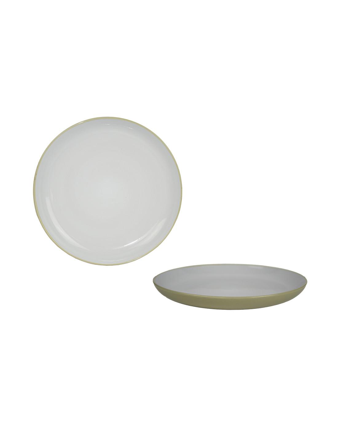 ASSIETTE A DESSERT MALAGA BEIGE 19.5CM GRES