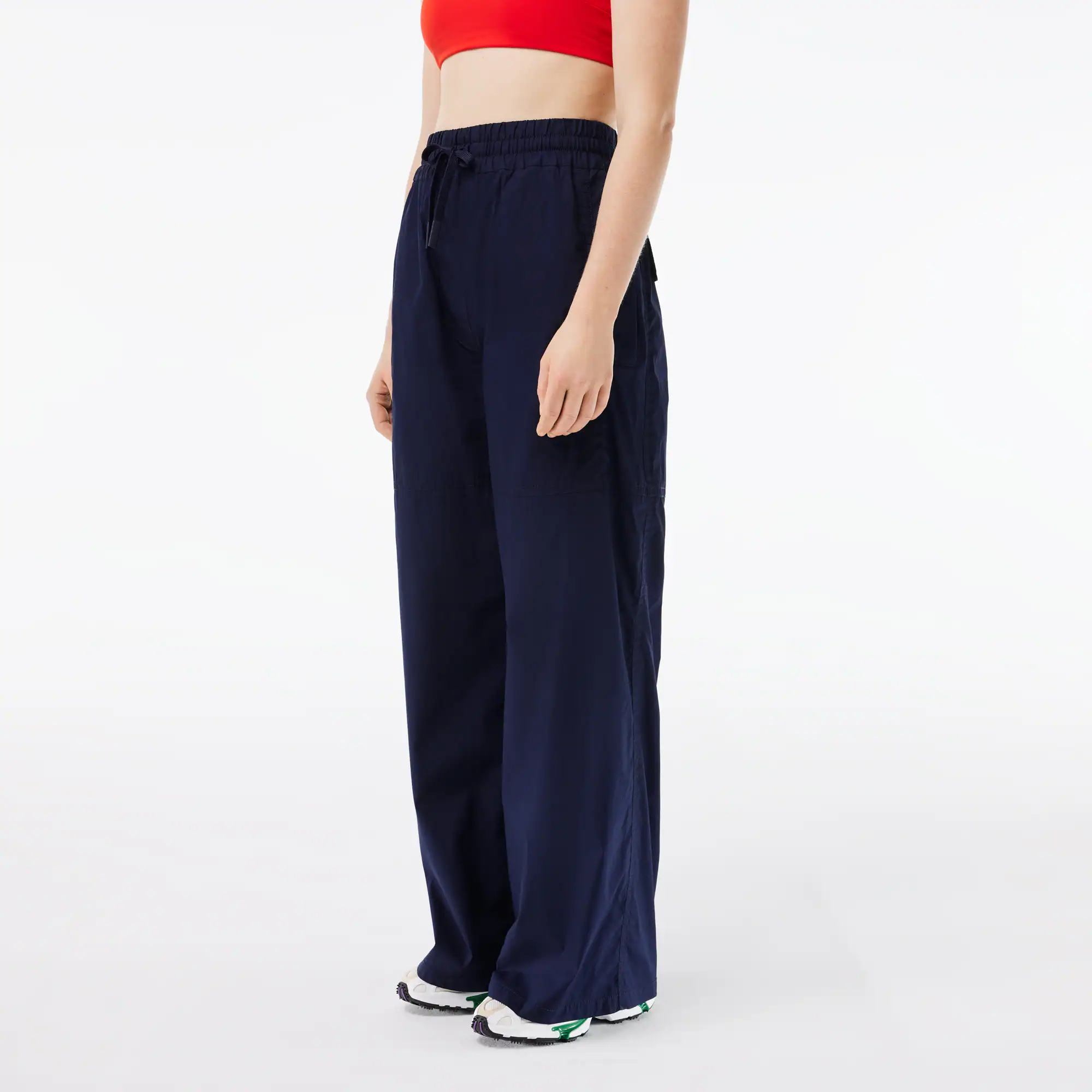 Weite hose aus Baumwollmischung Hosen & Shorts - Blau - Lacoste - Damen
