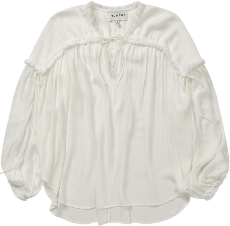 MUNTHE OBSERVATION Ecovero Viscose Blend Blouse White